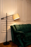 Divine Trends Black Polished Modern Reading Floor Lamp Task Standing - Adjustable Height & Moveable