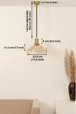 Divine Trends Pendant Hanging Glass Lamps Half Ribbed Golden Luster Pack of 1