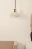 Divine Trends Pendant Hanging Glass Lamps Half Ribbed Golden Luster Pack of 1