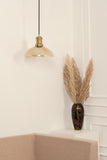 Divine Trends Pendant Hanging Glass Lamps Half Ribbed Golden Luster Pack of 1