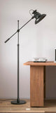 Divine Trends Modern Reading Task Floor Lamp Focused Light Moveable and Adjustable Height Black Polished