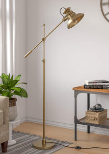 Modern Task Floor Lamp Focused Light Adjustable Standing for Reading, Work, Office, Decoration Purpose (Brass Antique Gold)