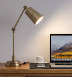 Study / Work Purpose Adjustable Head and Body Table Lamp Brass Antique for Study Room, Office, Bedside , Living Room, Bedroom, Hotel (Brass Antique)