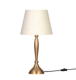 Divine Trends Table Lamp Brass Antique Gold 19 inches Height with Off White 10 inches Diameter Lampshade
