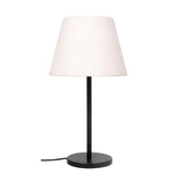 Table Lamp Black for Bedroom, Living Room with Off White Lamp Shade - Sleek Bedside lamp 19 Inches Height