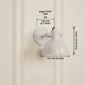 Divine Trends White Focus Wall Lamp with Rotation Adjustment