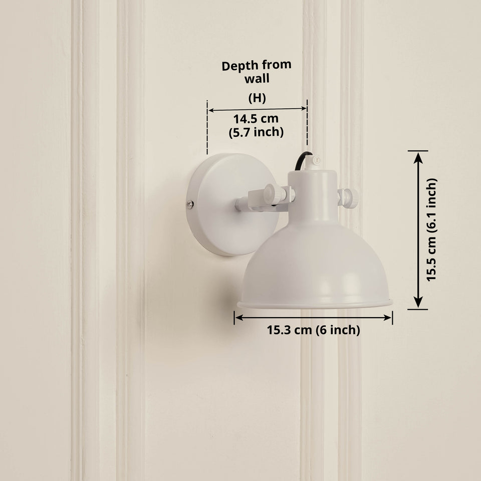 Divine Trends White Focus Wall Lamp with Rotation Adjustment