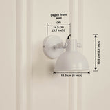 Divine Trends White Focus Wall Lamp with Rotation Adjustment