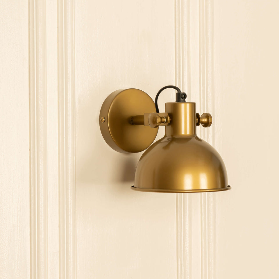 Divine Trends Brass Antique Finish Focus Wall Lamp with Rotation Adjustment