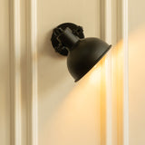 Divine Trends Black Polished Focus Wall Lamp with Rotation Adjustment