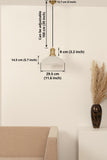 Divine Trends Pendant Hanging Glass Lamps Half Ribbed Frost Shade Pack of 1