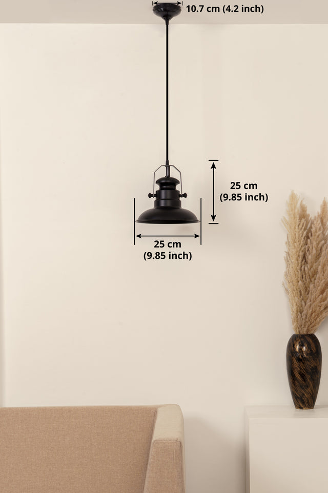 Divine Trends Sailors Polished Black Hanging Light For Living Room | Hanging Lights for Living Room, Bedroom | Ceiling Lamps for Home Decoration- Pack of 1