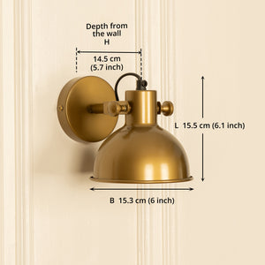 Divine Trends Brass Antique Finish Focus Wall Lamp with Rotation Adjustment