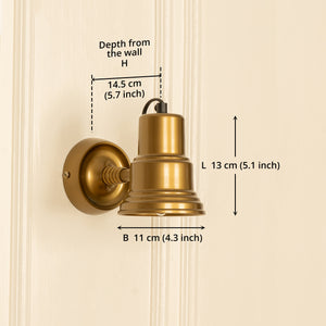 Divine Trends Brass Antique Finish Focus Wall Lamp with Double Movement