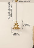 Divine Trends Sailors Antique Brass Hanging Lamp For Living Room | Hanging Lights for Living Room, Bedroom | Ceiling Lamps for Home Decoration- Pack of 1