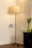 Divine Trends Floor Lamp Standing Modern Antique Brass Finish 5ft Height with 16 inches Off White Lampshade