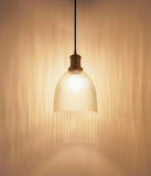 Divine Trends Grooved Transparent Glass Hanging Pendant Light with Antique Brass Finish | Hanging Lights for Living Room, Bedroom, Kitchen, Dining | Pendant Lamp for Restaurant Cafes - Pack of 1