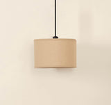 Divine Trends Black Polished Cotton Fabric Lamp Shade Hanging Pendant Light 14" Diameter Chemrey Shade