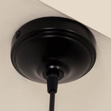 Divine Trends Beige Double Decker Fabric Hanging Pendant Light Black Polished | Hanging Lights for Living Room, Bedroom | Ceiling Lamps for Home Decoration