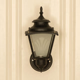 Divine Trends Aluminium Lantern Wall Light Waterproof with Polished Matt Black finish for both Outdoor and Indoor usage