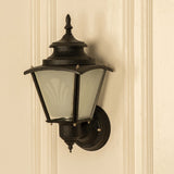 Divine Trends Aluminium Lantern Wall Light Waterproof with Polished Matt Black finish for both Outdoor and Indoor usage