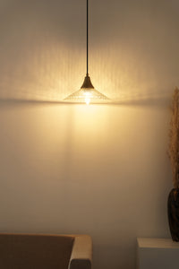 Divine Trends Diamond Cut Glass Pendant Hanging Light with Antique Brass Finish- Pack of 1