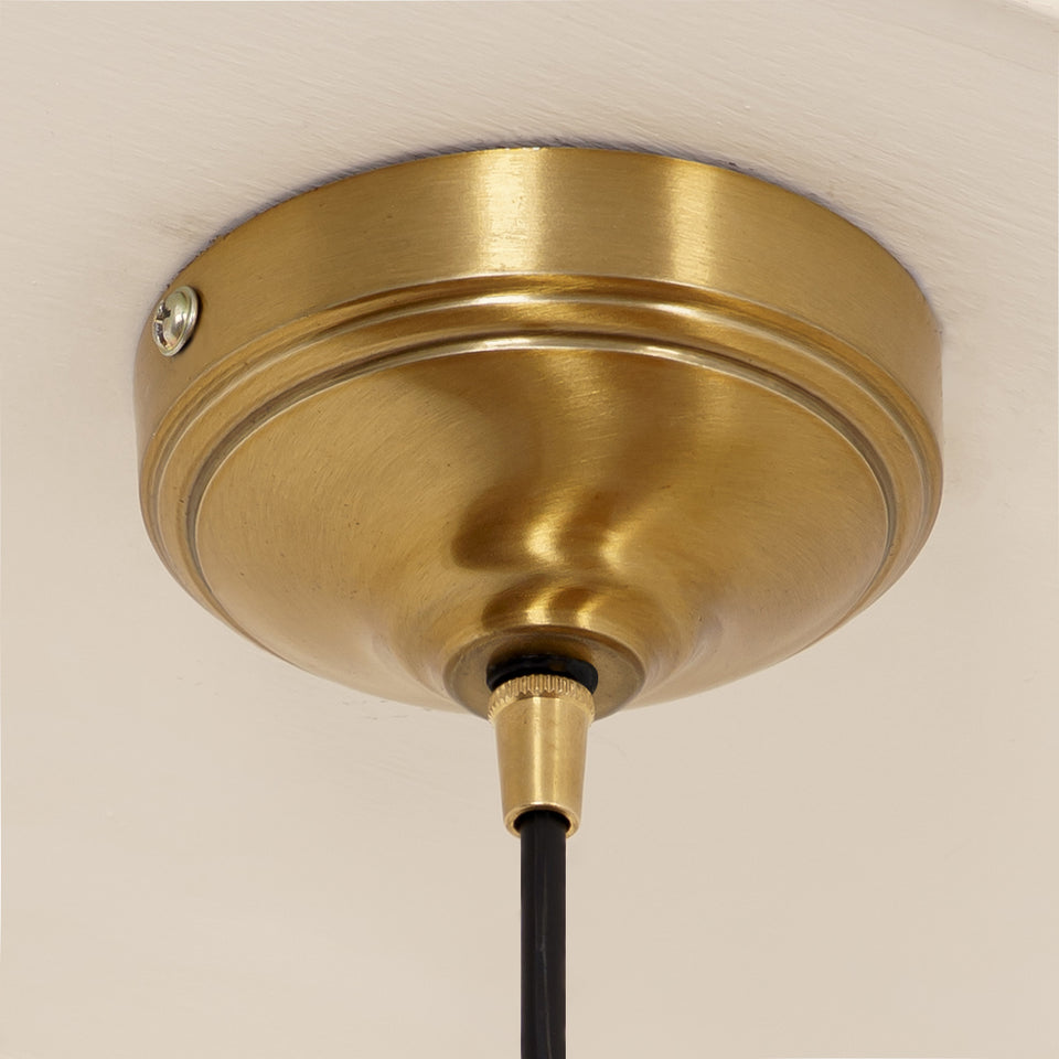 Divine Trends Diamond Cut Glass Pendant Hanging Light with Antique Brass Finish- Pack of 1