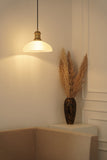 Divine Trends Pendant Hanging Glass Lamps Half Ribbed Frost Shade Pack of 1