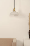 Divine Trends Pendant Hanging Glass Lamps Half Ribbed Frost Shade Pack of 1