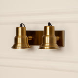 Divine Trends Brass Antique Finish Focus Double Wall Lamp with Double Movement
