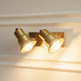 Divine Trends Brass Antique Finish Focus Double Wall Lamp with Double Movement