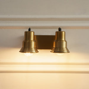 Divine Trends Brass Antique Finish Focus Double Wall Lamp with Double Movement