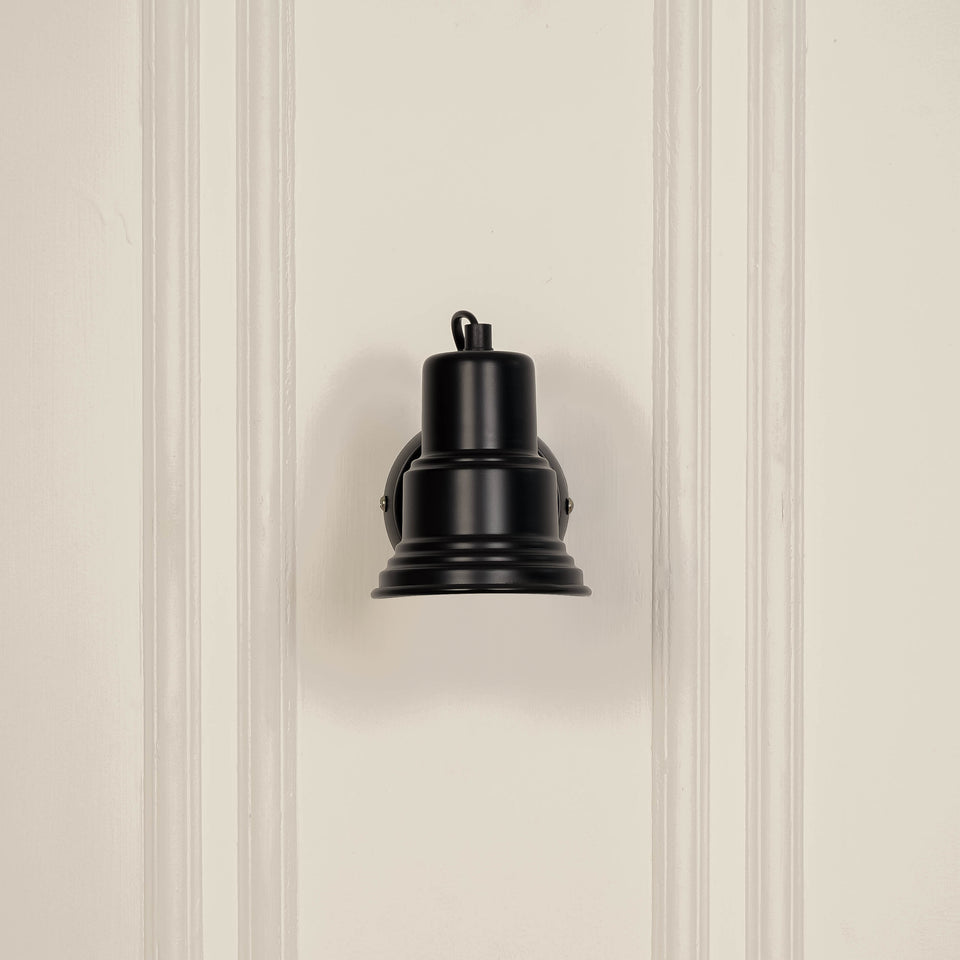 Divine Trends Black Polished Finish Focus Wall Lamp with Double Movement