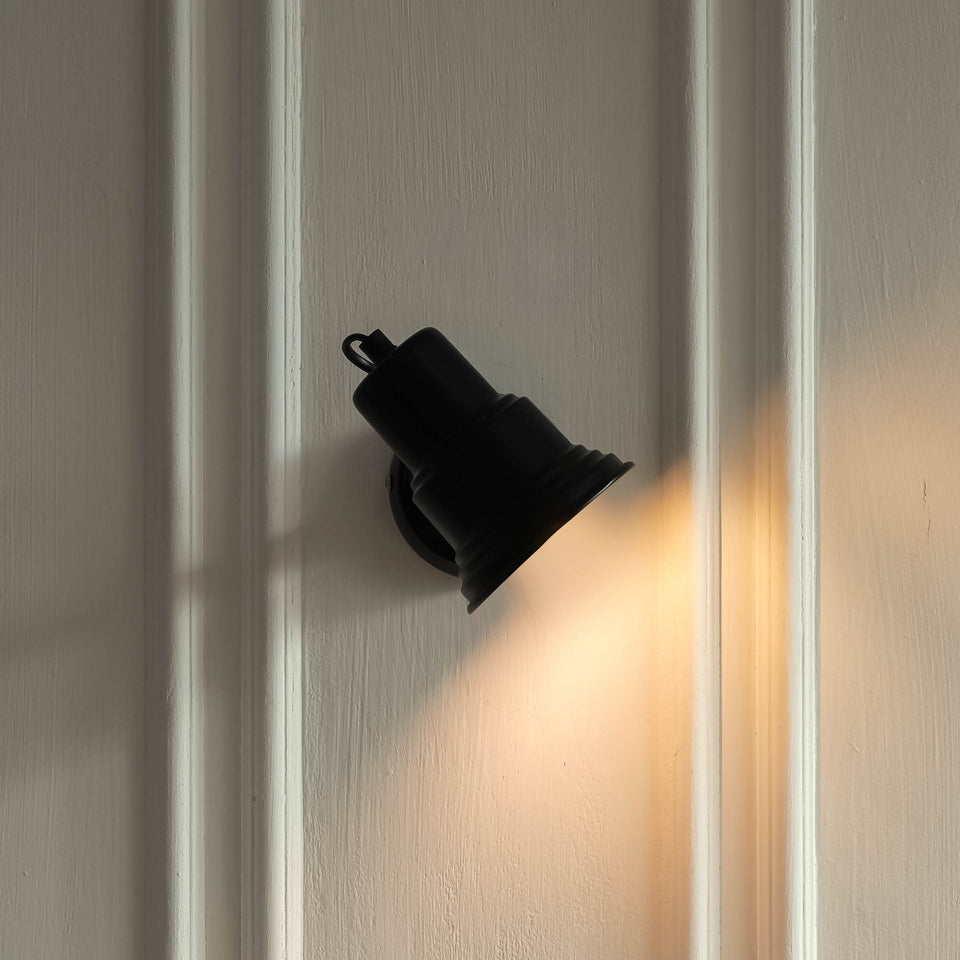 Divine Trends Black Polished Finish Focus Wall Lamp with Double Movement