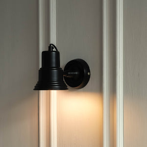 Divine Trends Black Polished Finish Focus Wall Lamp with Double Movement