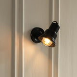 Divine Trends Black Polished Finish Focus Wall Lamp with Double Movement