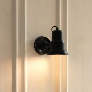 Divine Trends Black Polished Finish Focus Wall Lamp with Double Movement