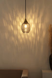 Divine Trends Kamraq Hammered Grey Luster Hanging Light with Antique Brass Finish- Pack of 1