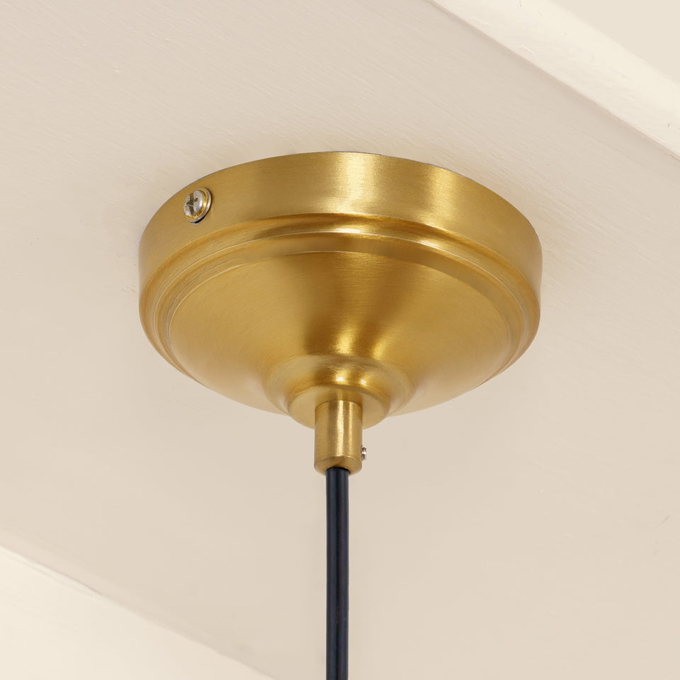 Divine Trends Kamraq Hammered Grey Luster Hanging Light with Antique Brass Finish- Pack of 1