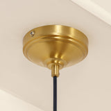 Divine Trends Kamraq Hammered Grey Luster Hanging Light with Antique Brass Finish- Pack of 1