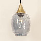 Divine Trends Kamraq Hammered Grey Luster Hanging Light with Antique Brass Finish- Pack of 1