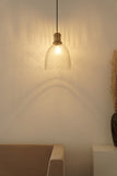 Divine Trends Diamond Cut Transparent Glass Pendant Light with Antique Brass Finish- Pack of 1