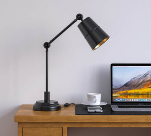 Study Reading Table Lamp Black Polished for Office, Bedroom, Work Purpose - Adjustable and Moveable