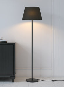 Divine Trends Floor Lamp Standing Modern Black 5ft Height with Black Lamp Shade 16 inches