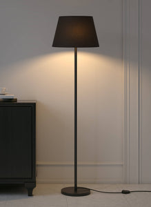 Divine Trends Floor Lamp Standing Modern Black 5ft Height with Black Lamp Shade 16 inches