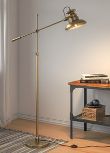 Modern Task Floor Lamp Focused Light Adjustable Standing for Reading, Work, Office, Decoration Purpose (Brass Antique Gold)