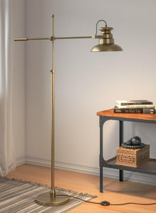 Modern Task Floor Lamp Focused Light Adjustable Standing for Reading, Work, Office, Decoration Purpose (Brass Antique Gold)
