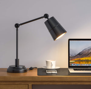 Study Reading Table Lamp Black Polished for Office, Bedroom, Work Purpose - Adjustable and Moveable