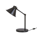 Divine Trends Study Desk Office Reading Table Lamp Black Polished 15 Inches Height with Adjustable Head and Body